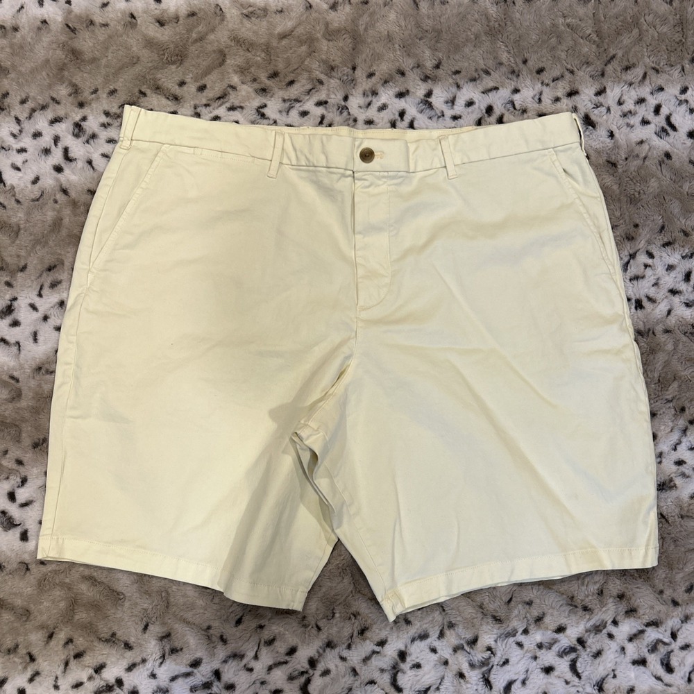 Gap Shorts Mens 42 Yellow Sunbeam Chino Bermuda Stretch Flat Front 10" Inseam